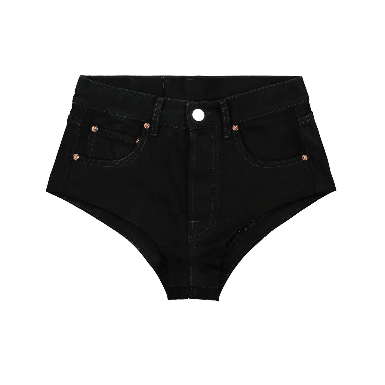 VETEMENTS Denim Hot Pants Orta 2801 Black Detail view 1 | Gate