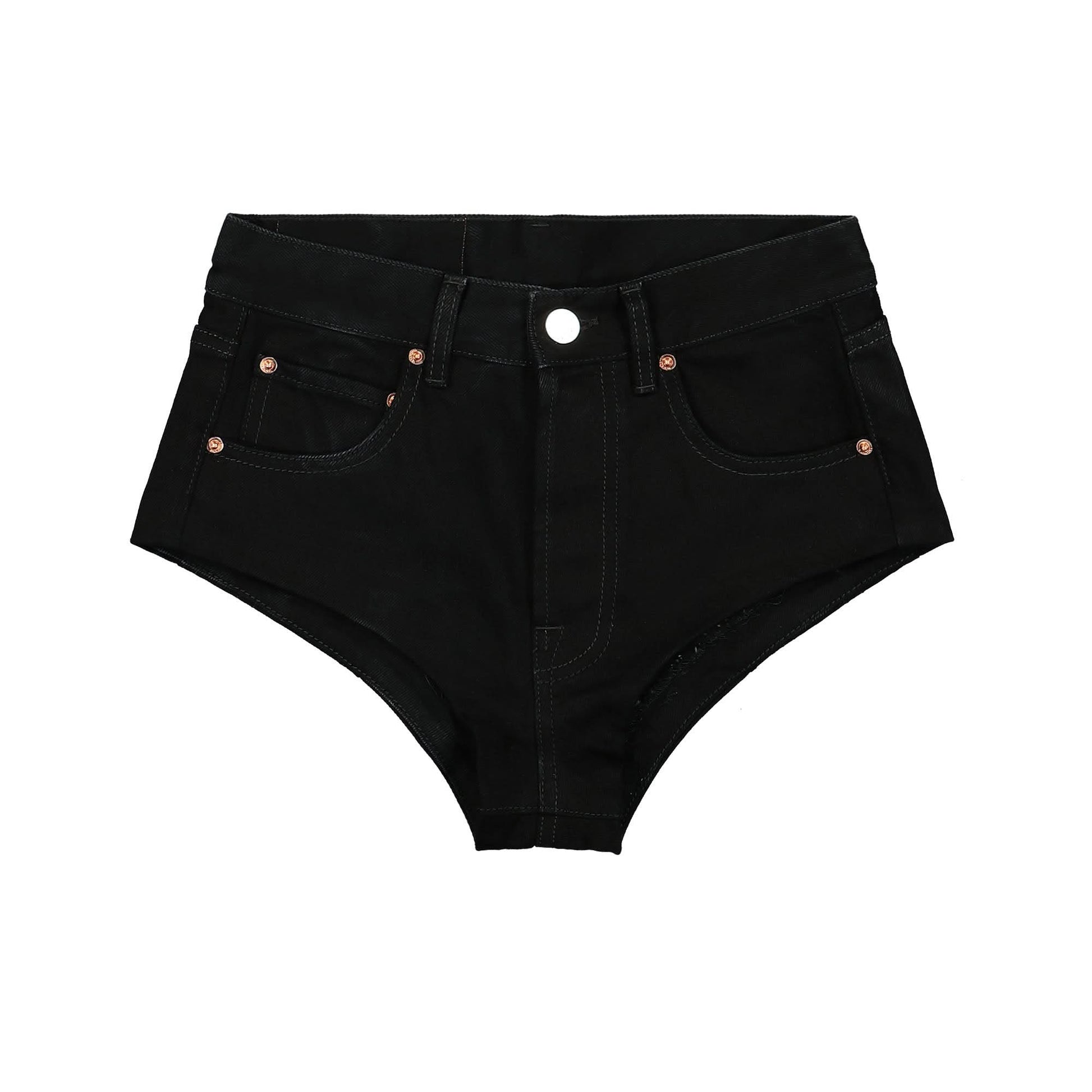 VETEMENTS Denim Hot Pants Orta 2801 Black Detail view 1 | Gate