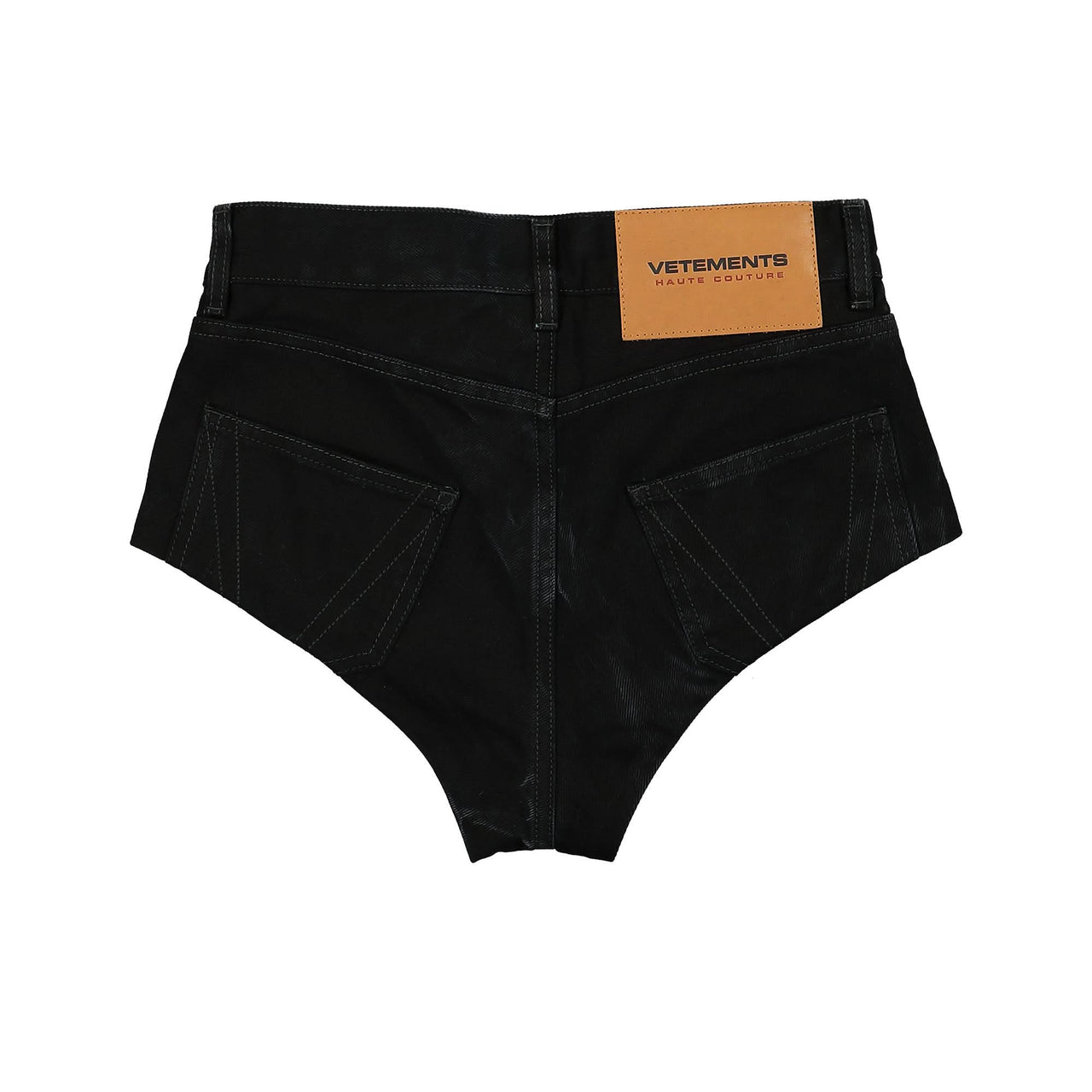 VETEMENTS Denim Hot Pants Orta 2801 Black Detail view 1 | Gate
