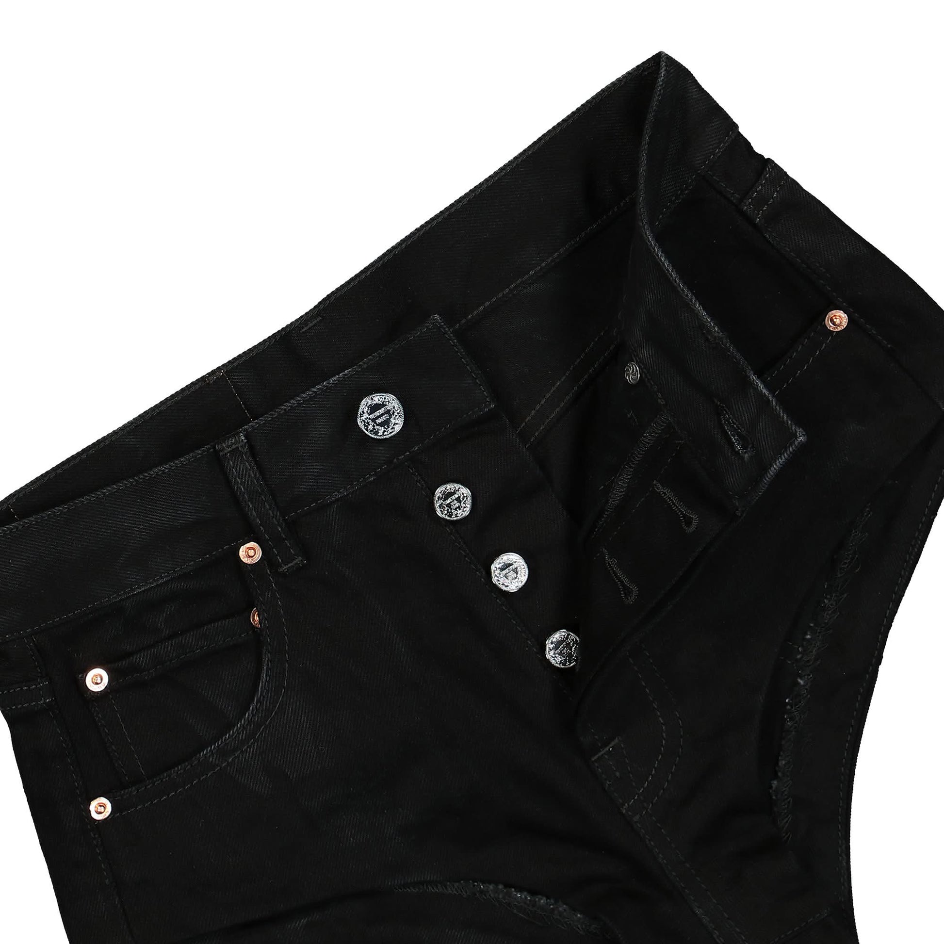VETEMENTS Denim Hot Pants Orta 2801 Black Detail view 3 | Gate