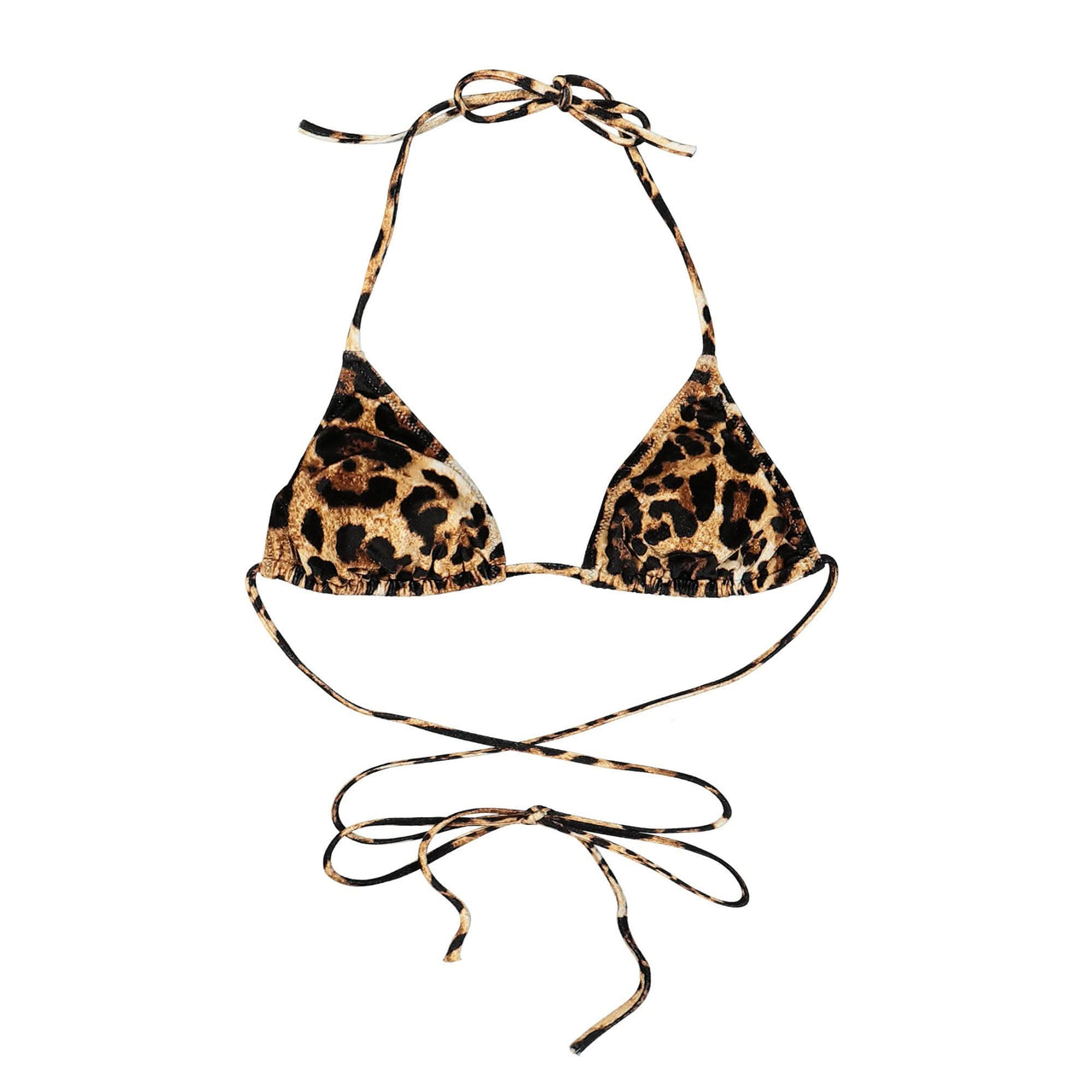 VETEMENTS Logo Bikini Top Lycra 53986 Brown Detail view 1 | Gate