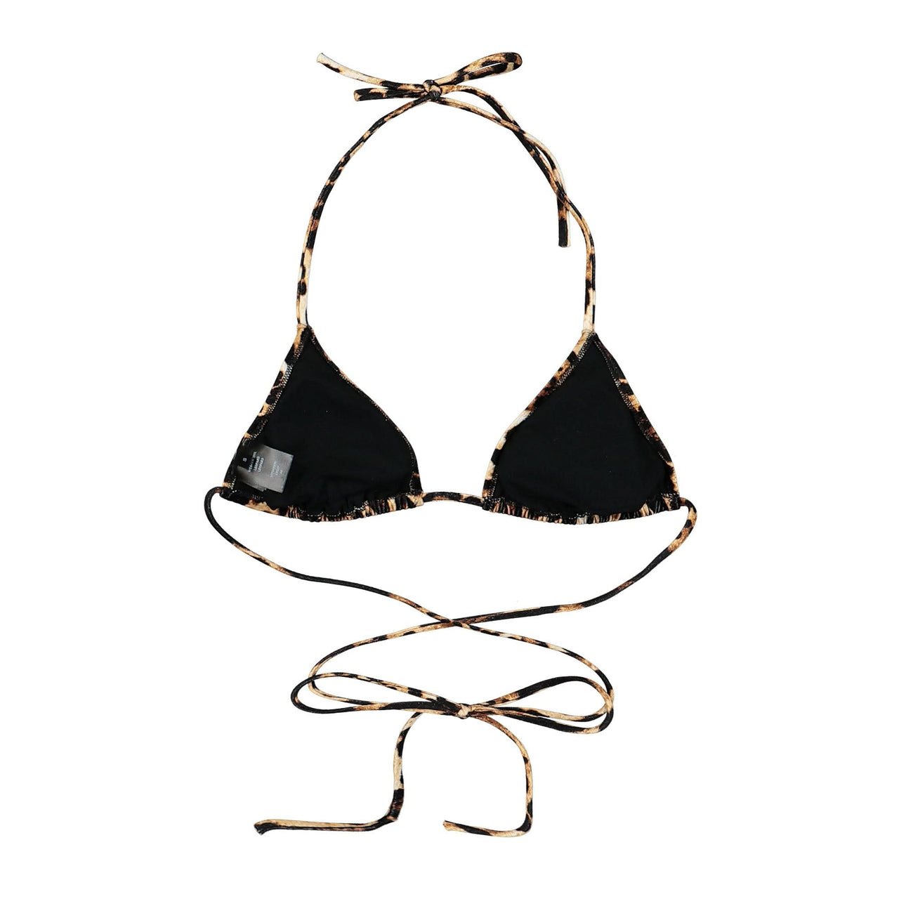 VETEMENTS Logo Bikini Top Lycra 53986 Brown Detail view 1 | Gate