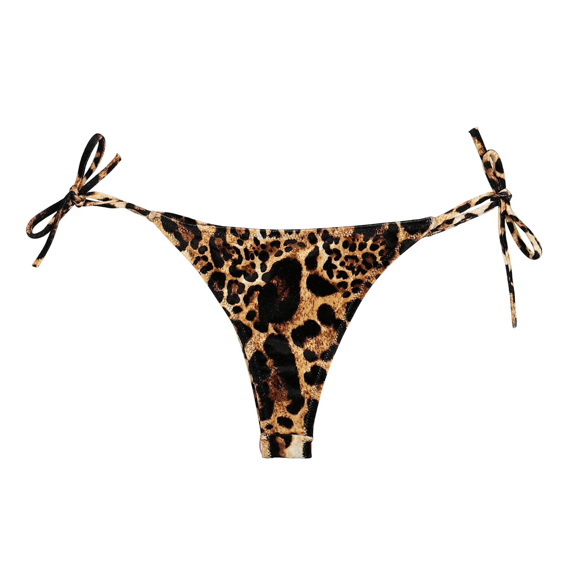 VETEMENTS Logo Bikini Bottom Lycra 53986 Brown Detail view 2 | Gate
