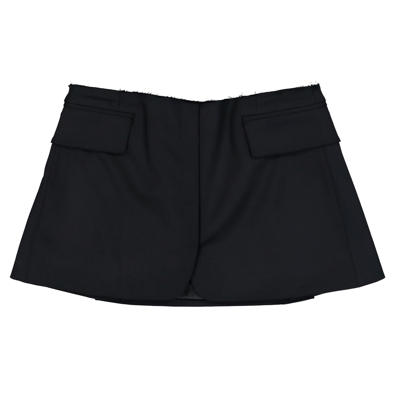 VETEMENTS Deconstructed Tailored Mini Skirt Black Skirts WE76TK363B Detail View 1 | GATE