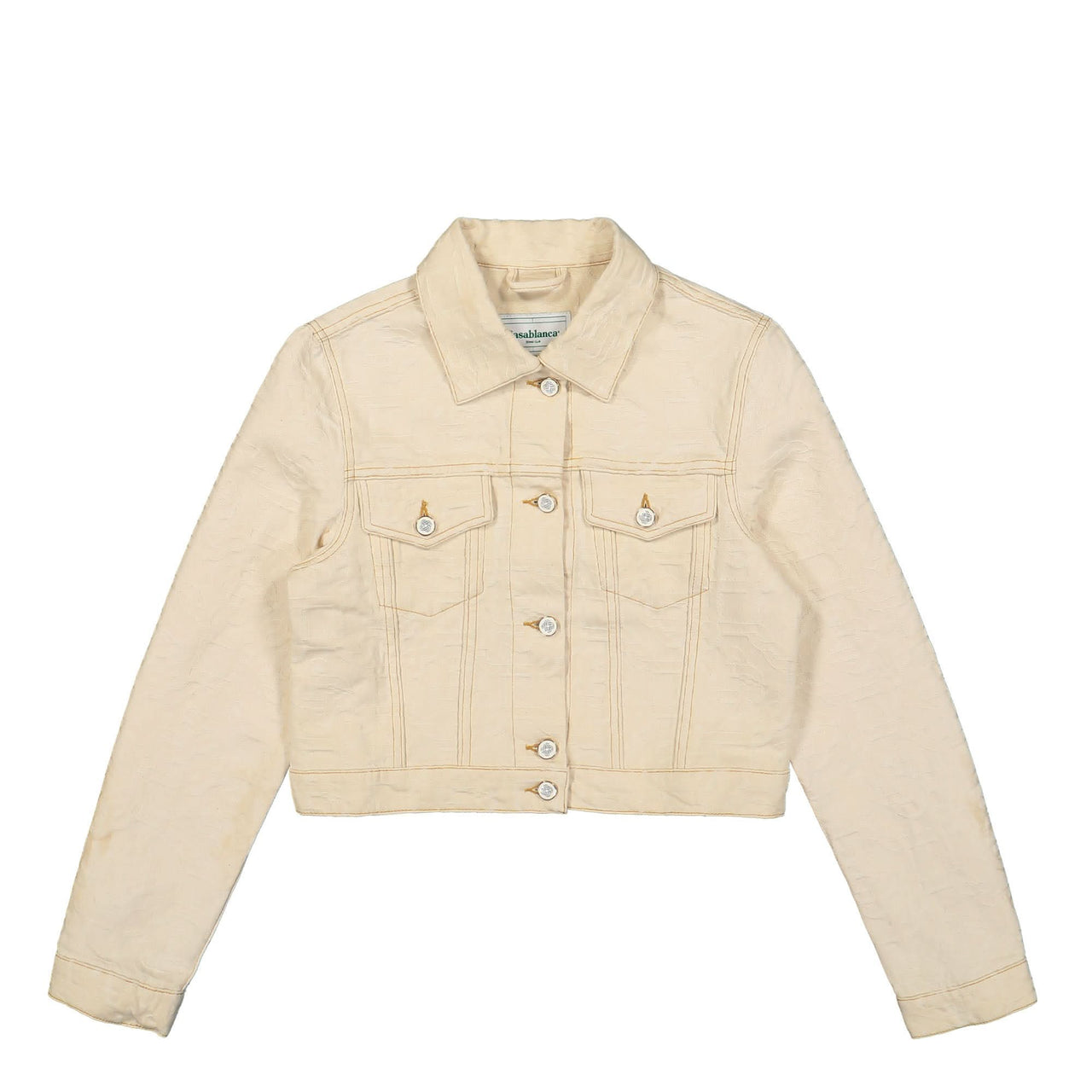 Casablanca Monogram Jacquard Denim Beige Detail view 1 | Gate