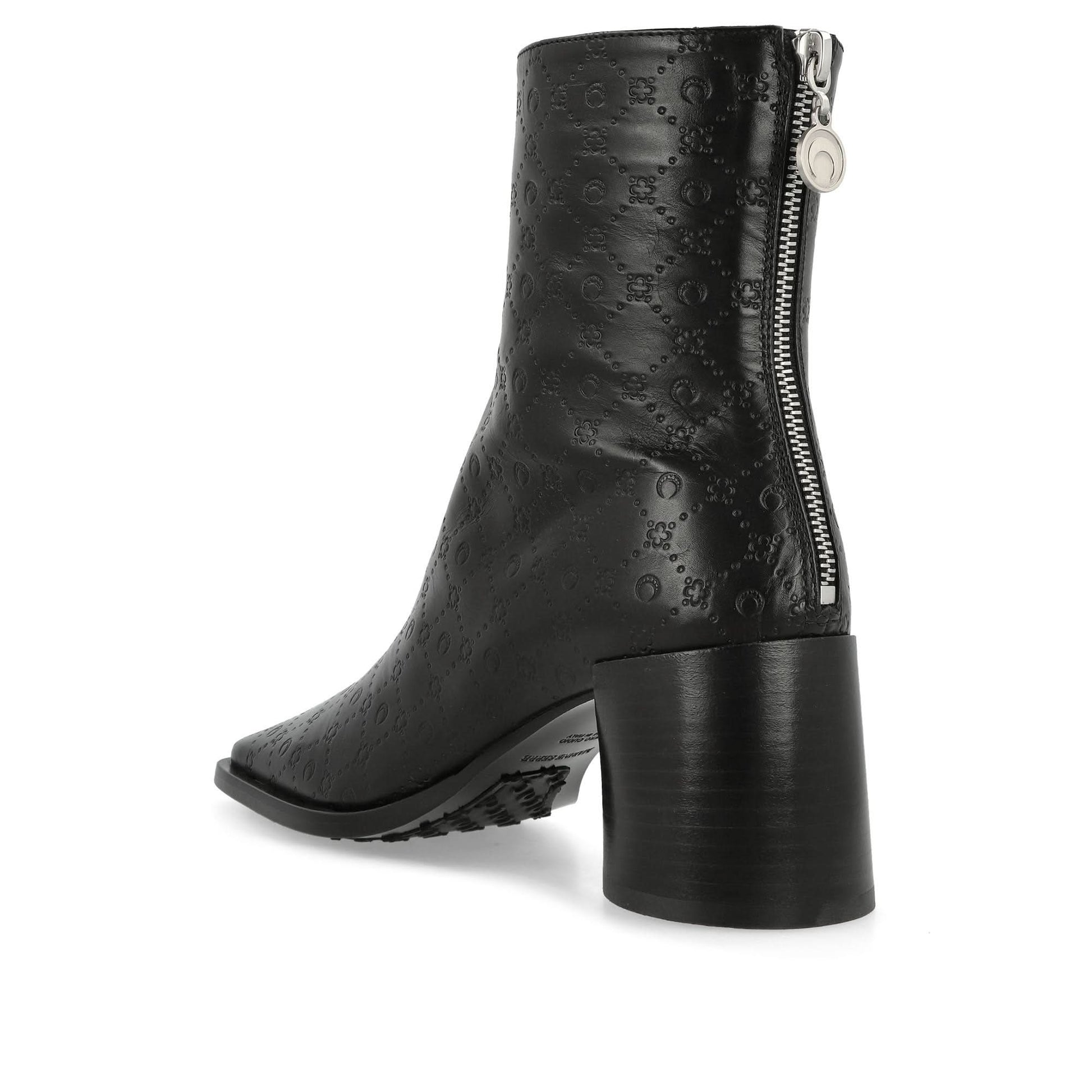 Marine Serre Embossed Leather MS Boots Black Boots Detail view 3 | Gate
