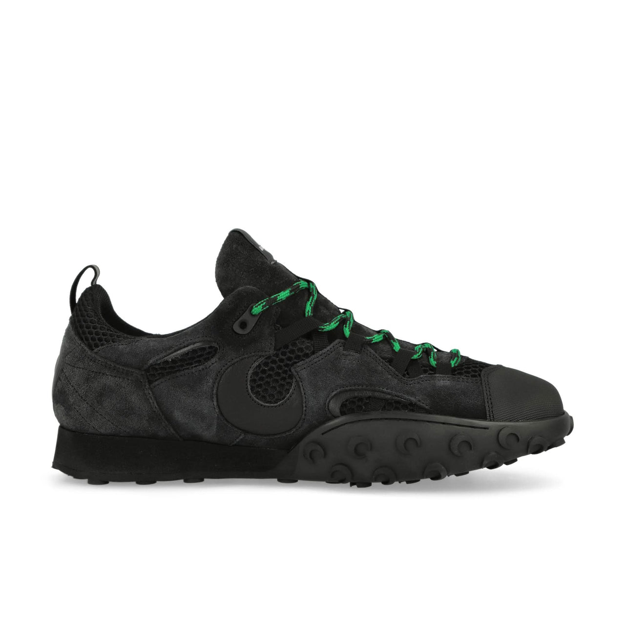 Marine Serre Suede Leather MS Rise Tyko Black Sneaker Detail view 1 | Gate