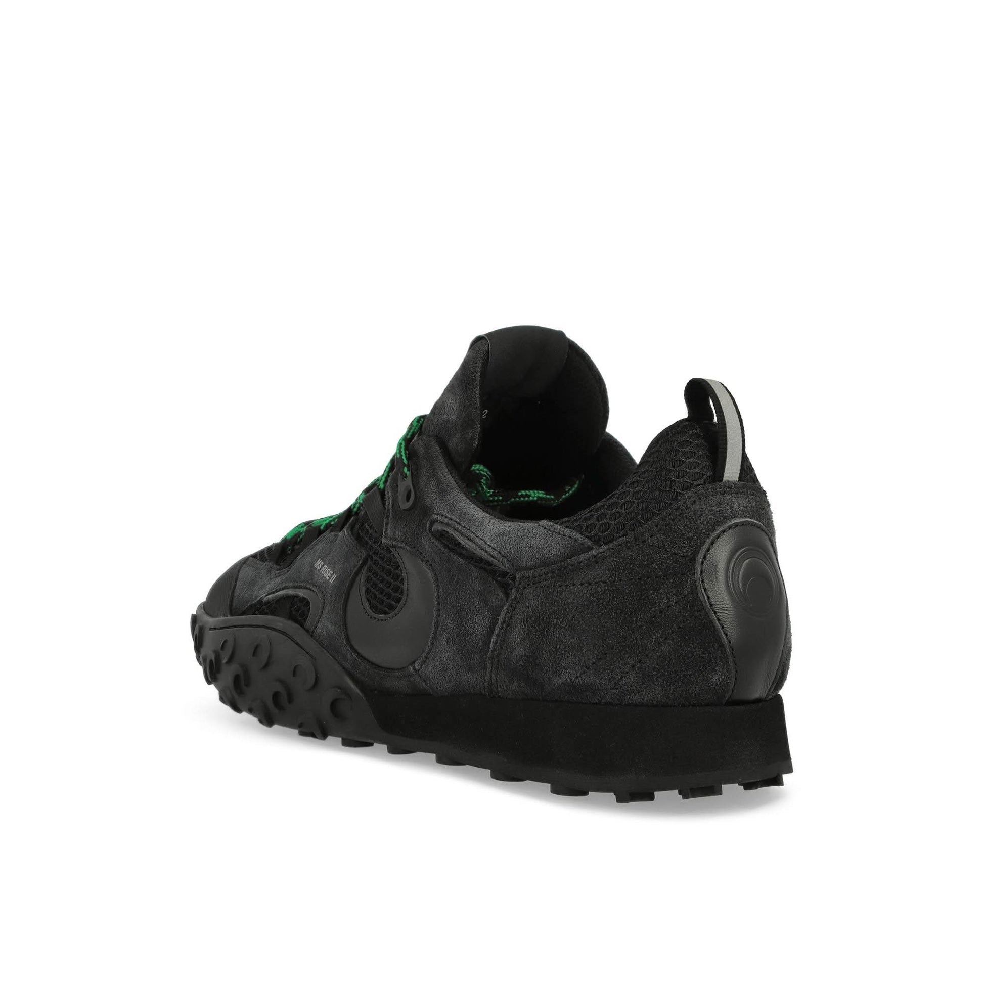 Marine Serre Suede Leather MS Rise Tyko Black Sneaker Detail view 3 | Gate