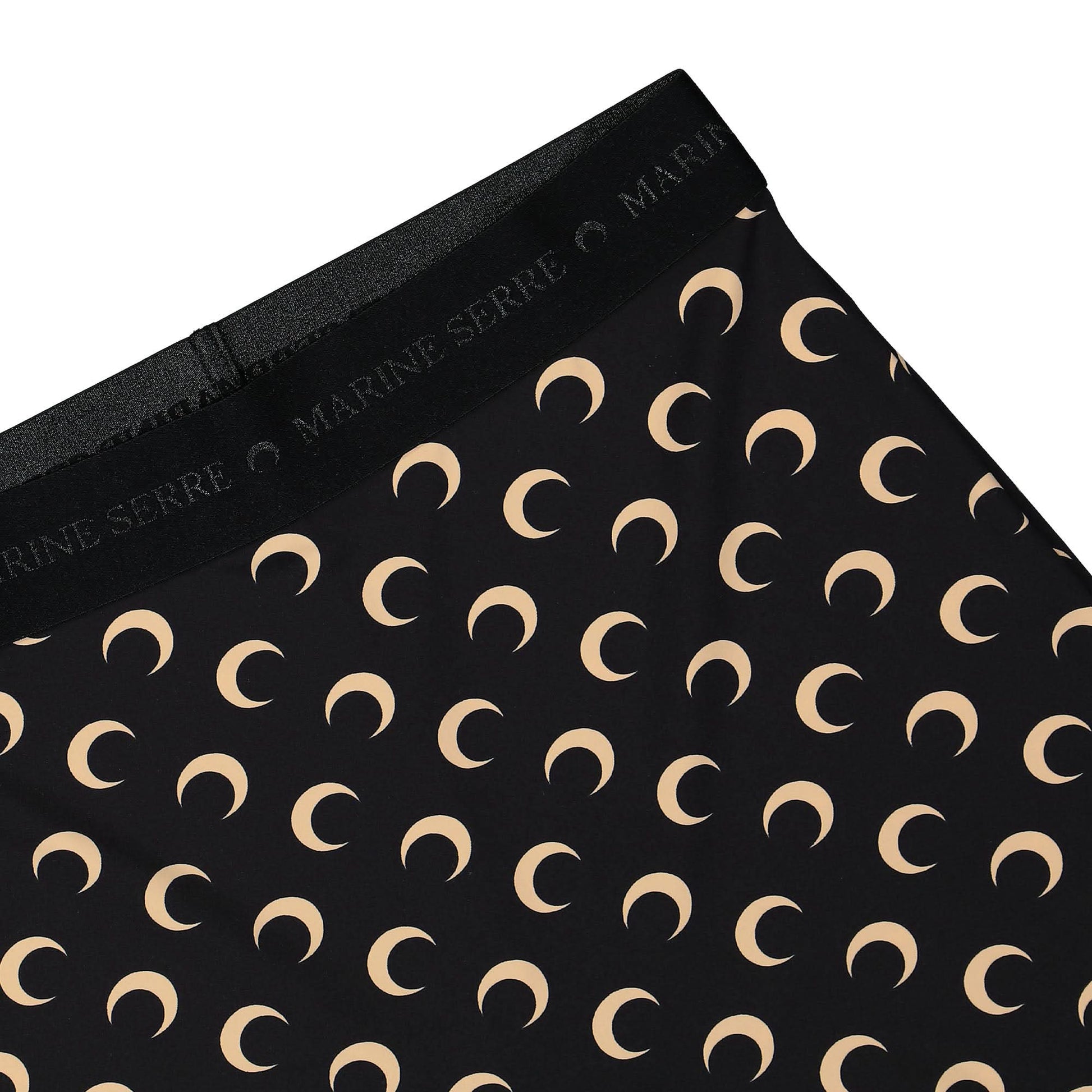 Marine Serre Regenerated All Over Moon Jersey Leggings Black Detail view 3 | Gate