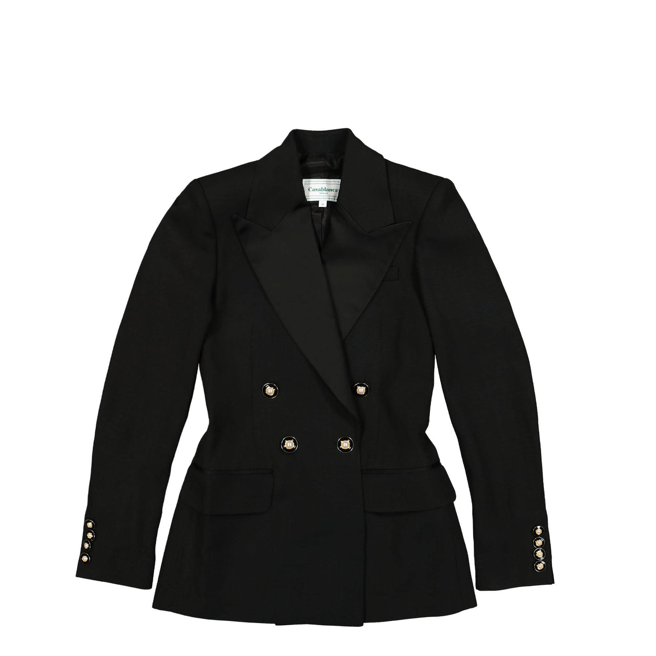 Casablanca Silk Tuxedo Jacket Black Detail view 1 | Gate