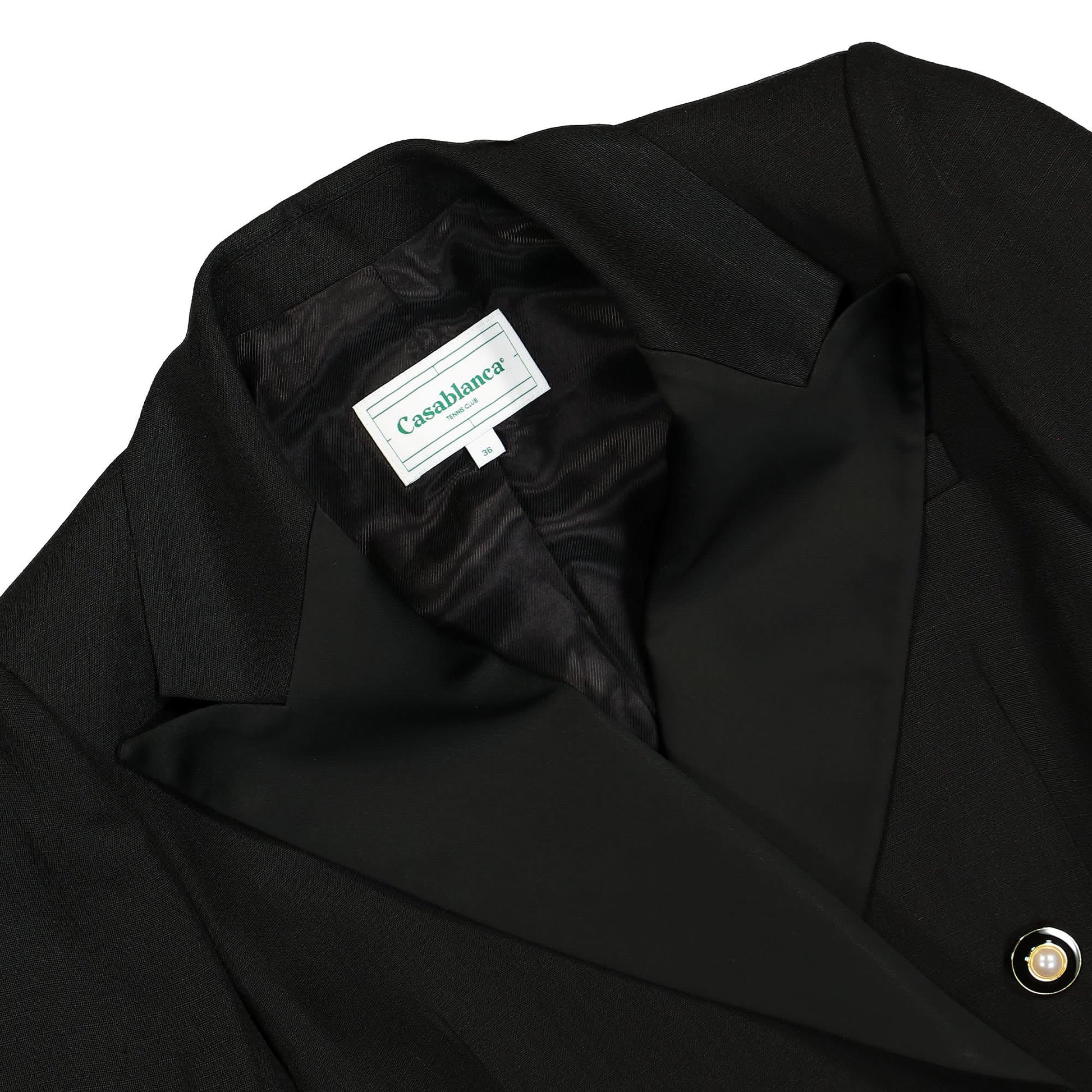Casablanca Silk Tuxedo Jacket Black Detail view 3 | Gate