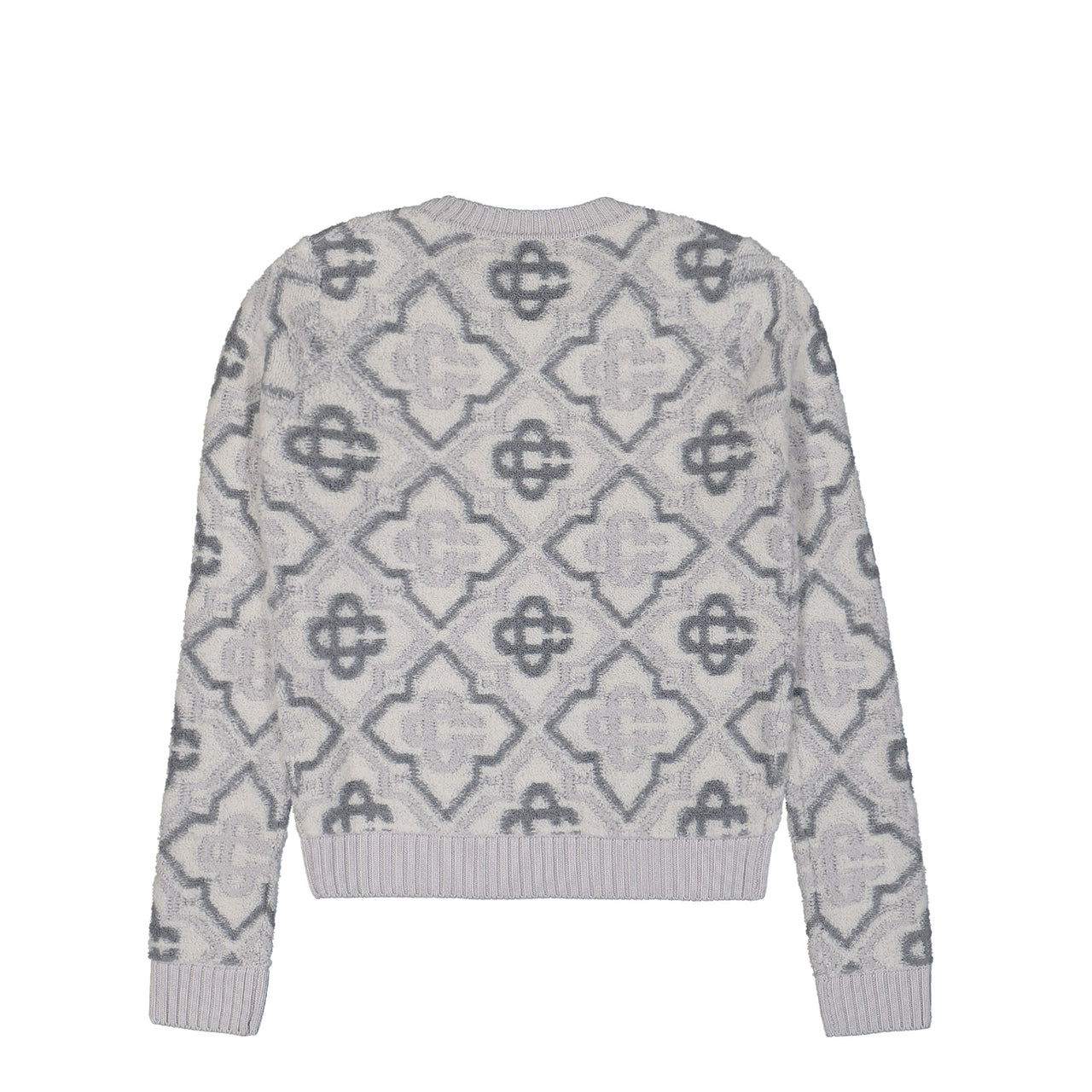 Casablanca Monogram Knit Jumper Grey Detail view 1 | Gate