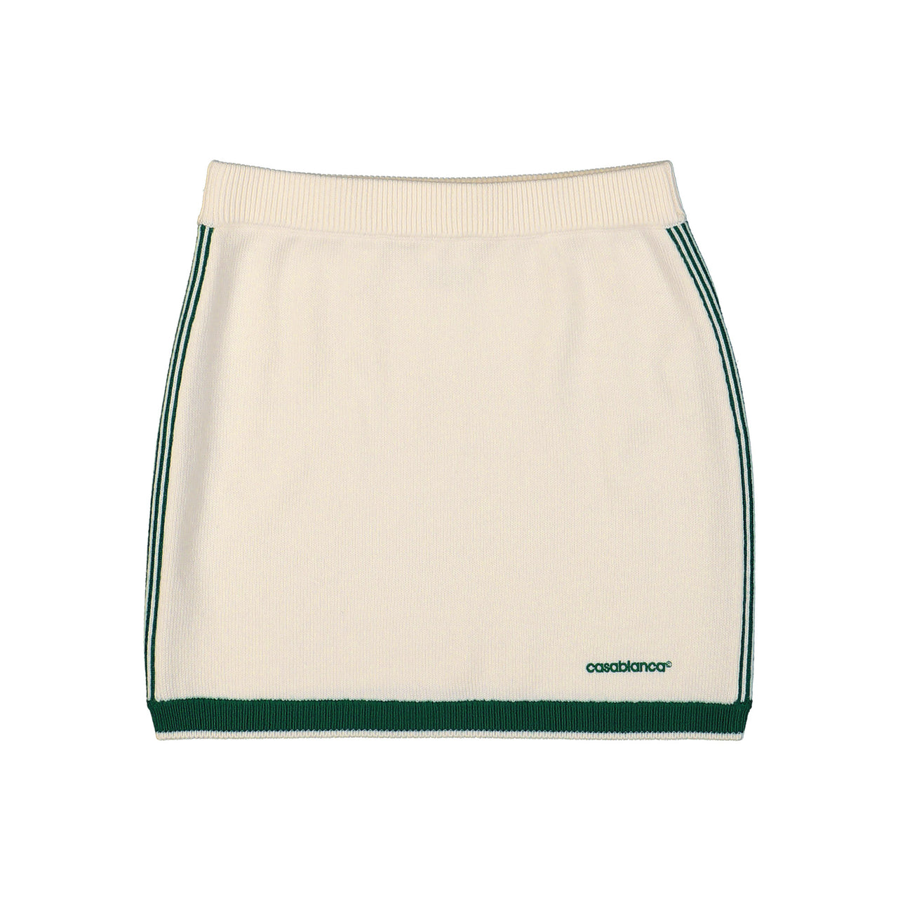 Casablanca Knit Tennis Skirt White Detail view 1 | Gate