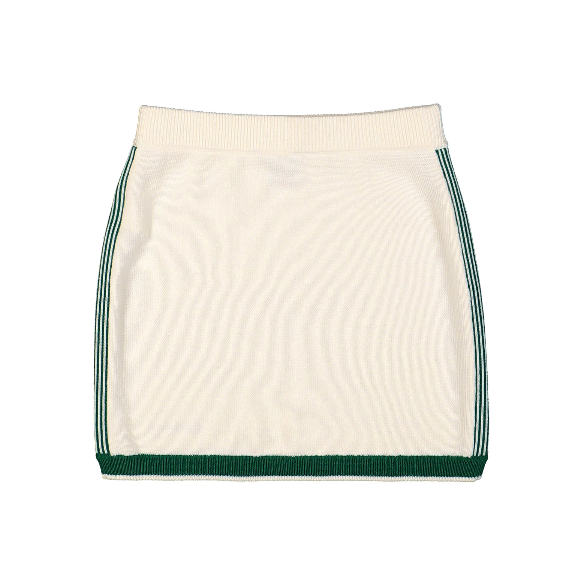 Casablanca Knit Tennis Skirt White Detail view 3 | Gate