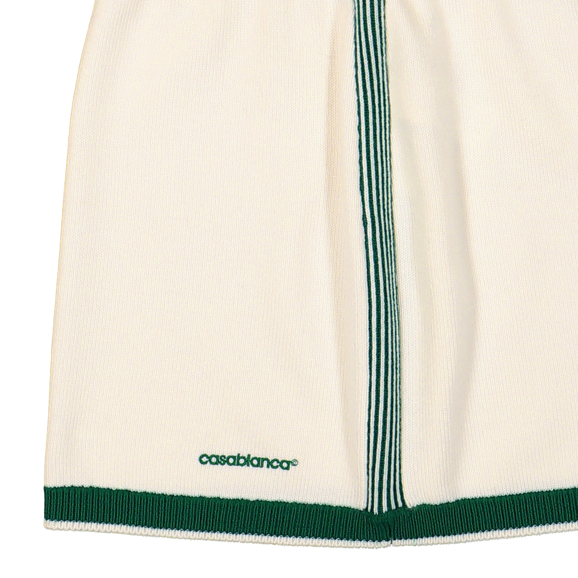 Casablanca Knit Tennis Skirt White Detail view 5 | Gate