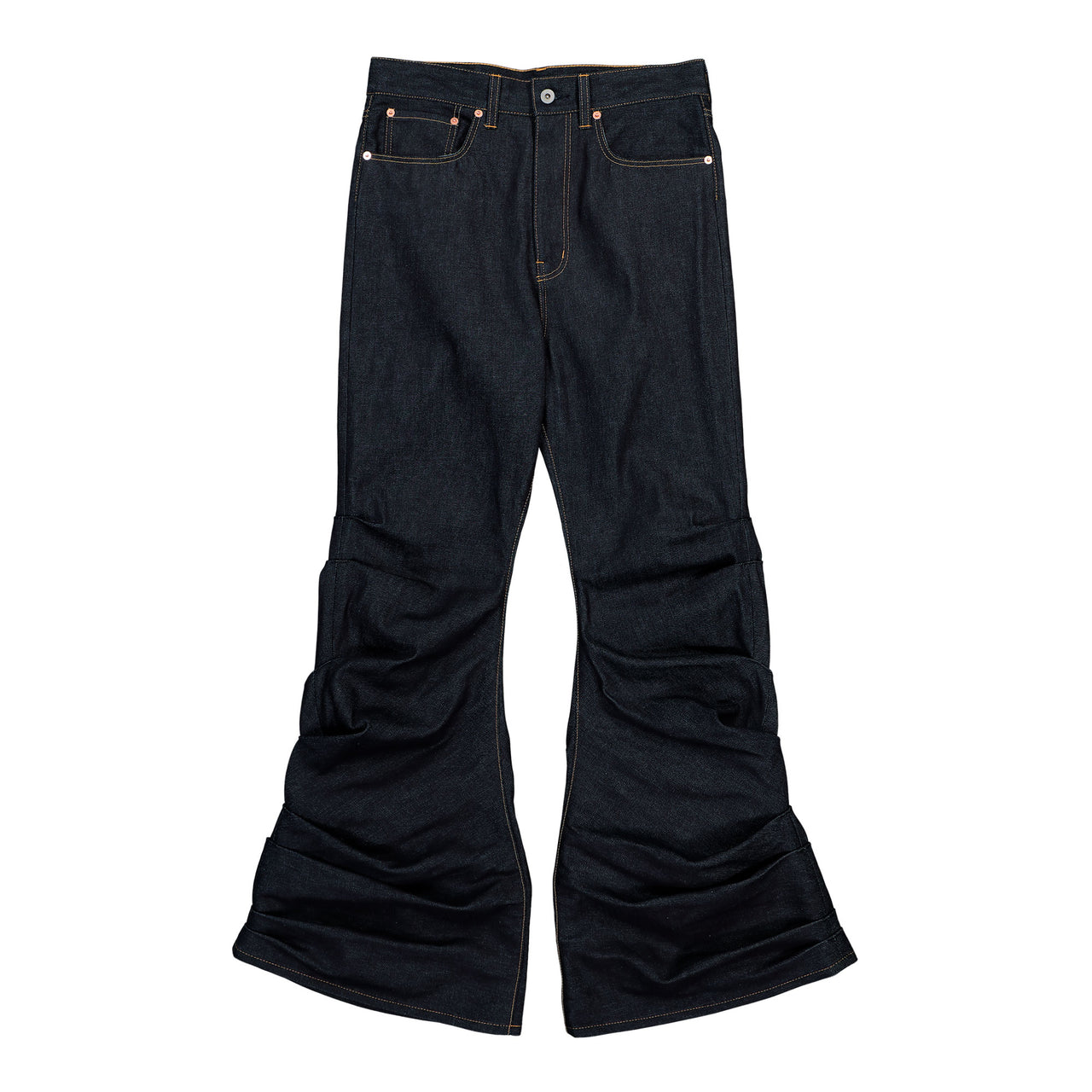 Junya Watanabe MAN Flared Bootcut Jeans Indigo Denim Pant WQ-P009-051 Detail View 1 | GATE