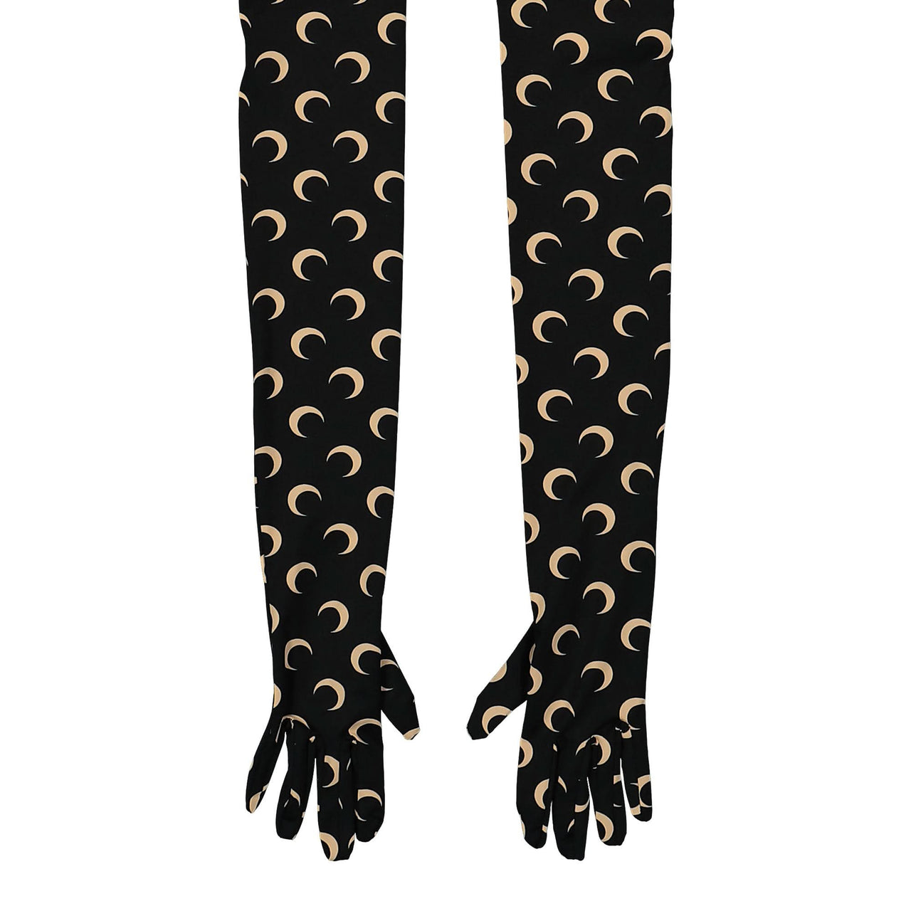 Marine Serre Regenerated All Over Moon Jersey Long Gloves Black Detail view 1 | Gate