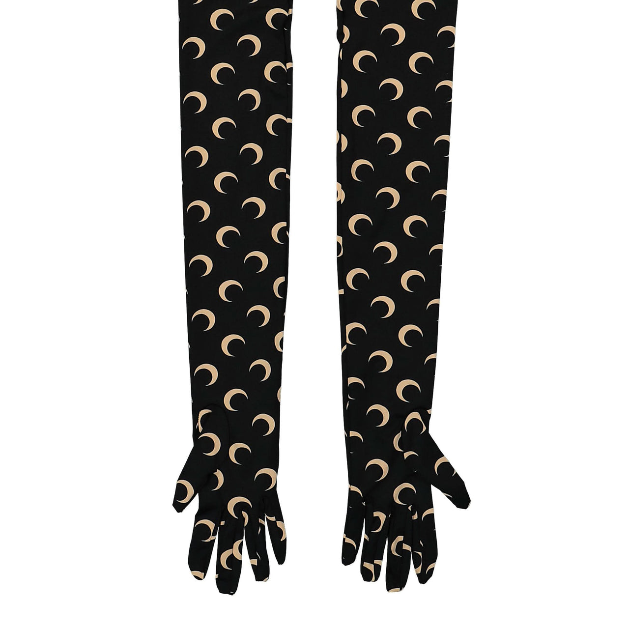 Marine Serre Regenerated All Over Moon Jersey Long Gloves Black Detail view 1 | Gate