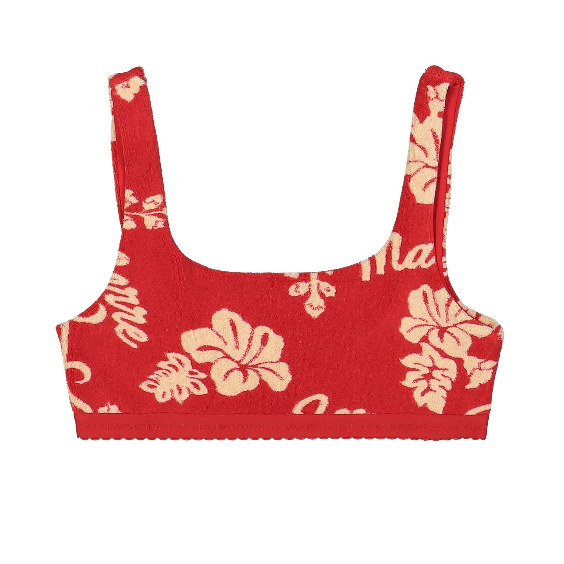 Marine Serre Jersey Jacquard Towels Brassiere Red Detail view 1 | Gate