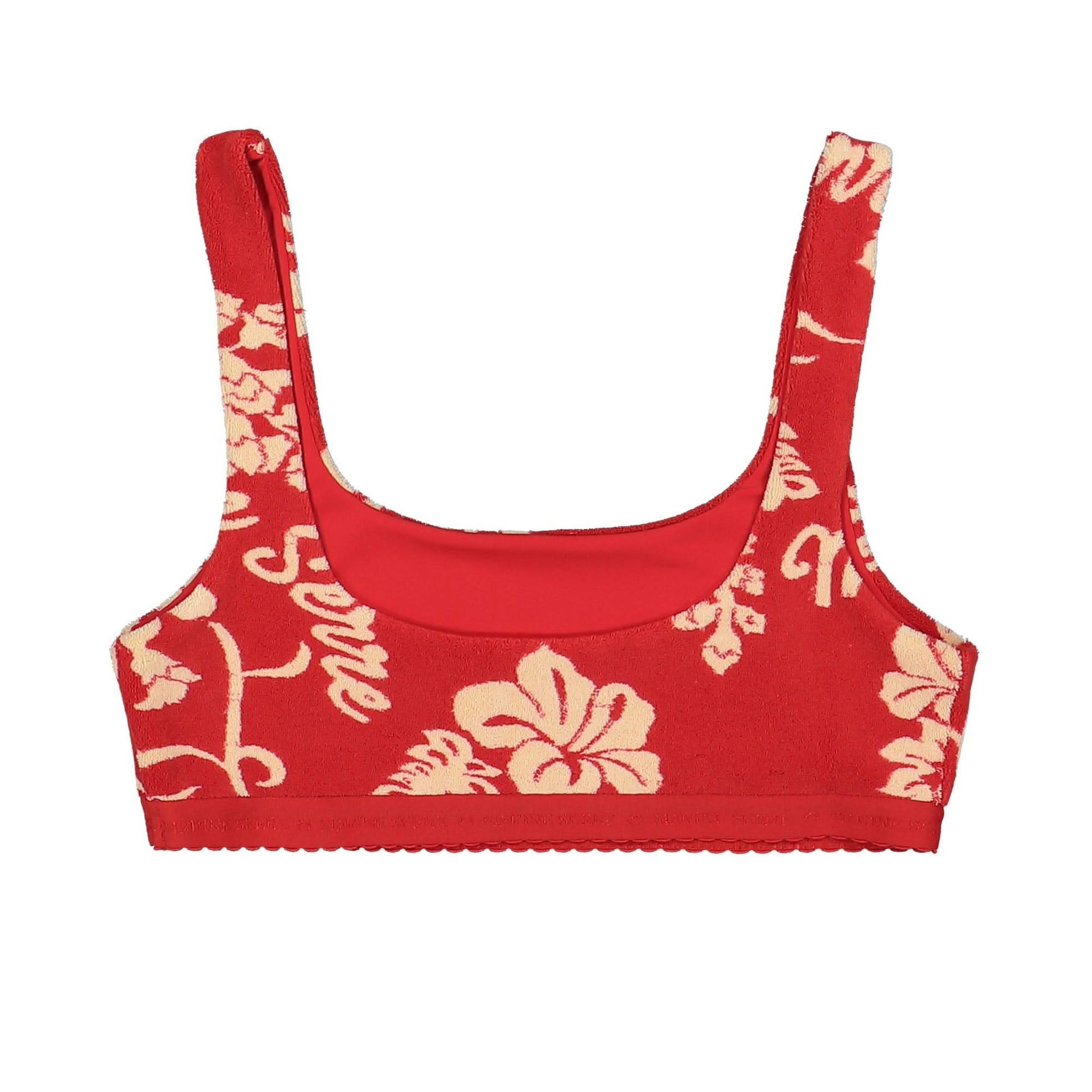 Marine Serre Jersey Jacquard Towels Brassiere Red Detail view 2 | Gate