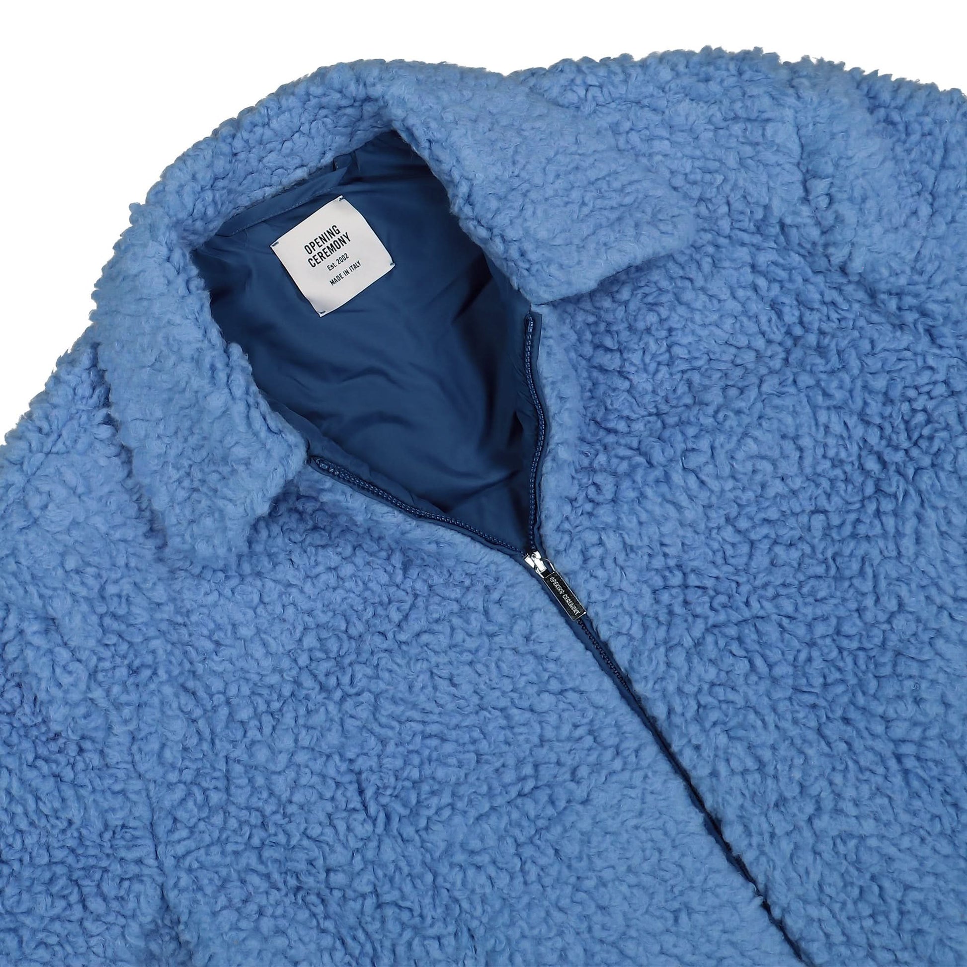 Opening Ceremony Box Logo Polar Fleece Jacket Blue Detail view 3 | Gate