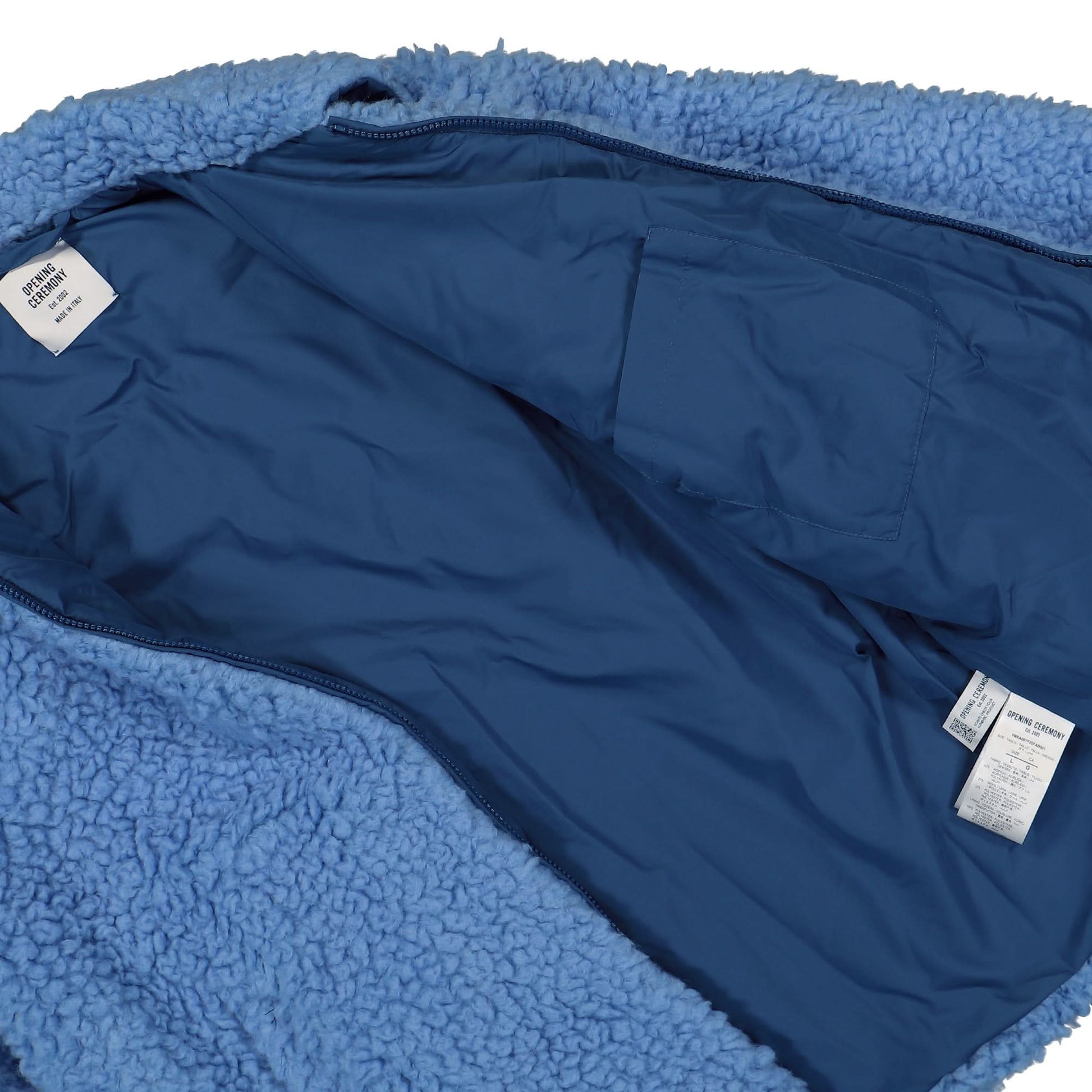 Opening Ceremony Box Logo Polar Fleece Jacket Blue Detail view 5 | Gate