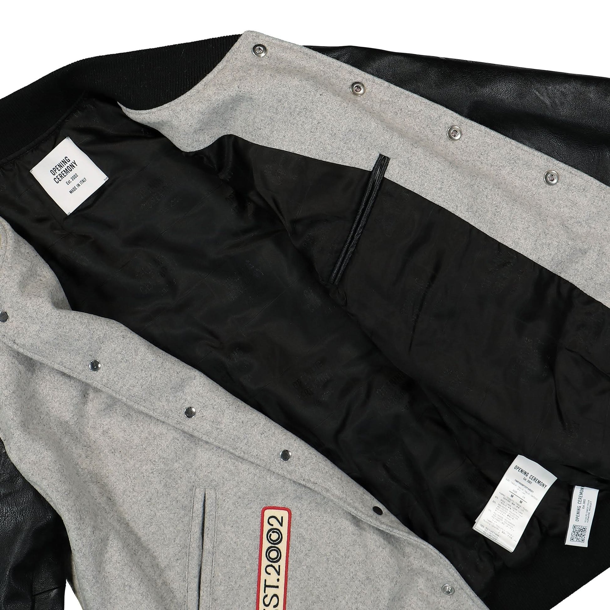 Opening Ceremony OC Varsity Jacket Grey Detail view 5 | Gate