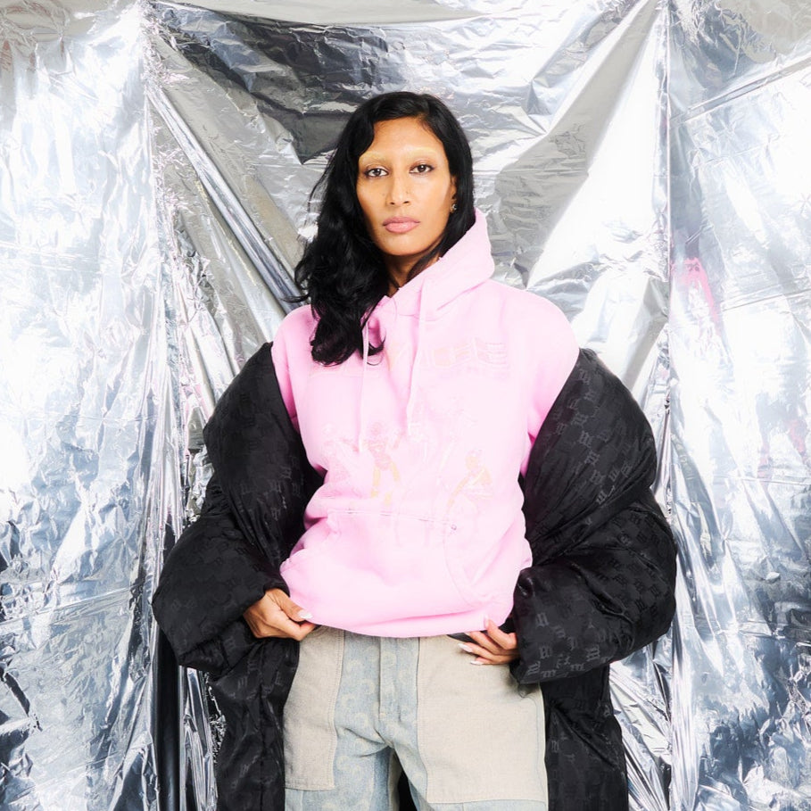 Doublet "Device Girls" Hoodie Pink Detail view 2 | Gate