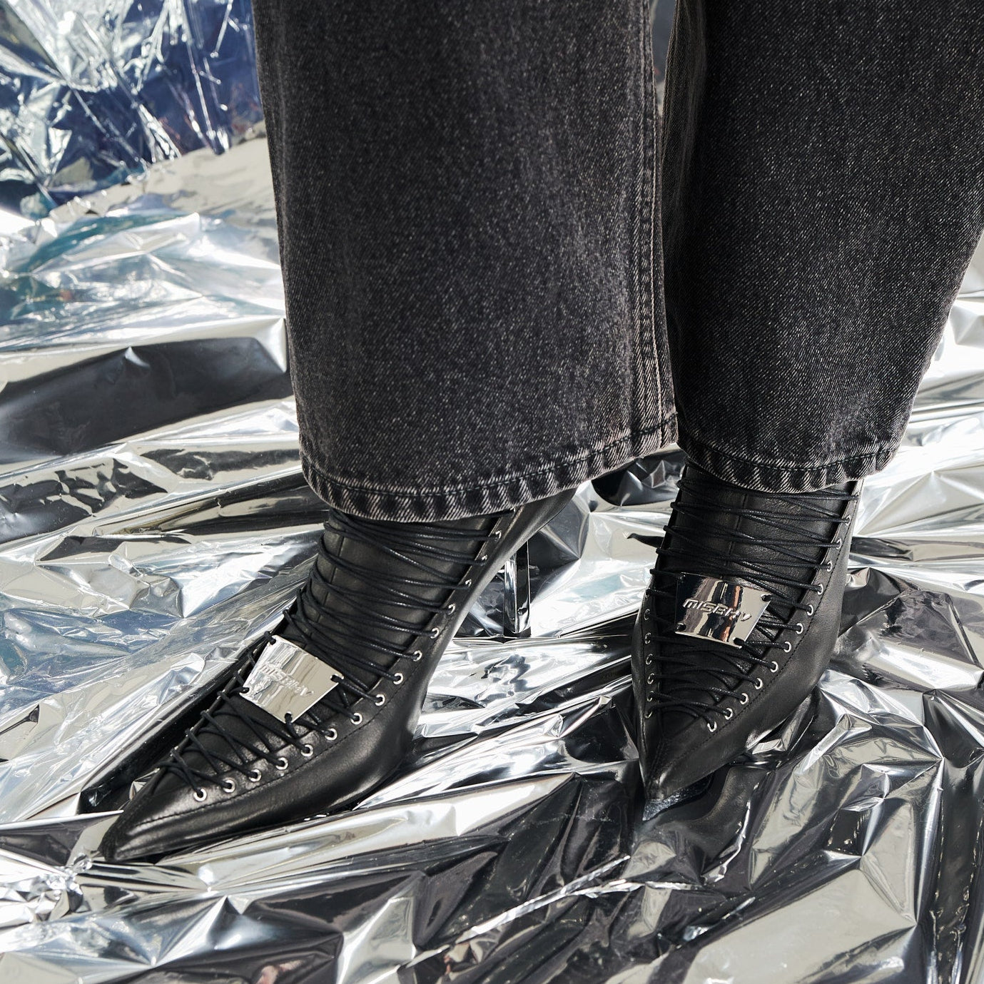 MISBHV High Heel Anastazja Ankle Boot Black Boots Detail view 2 | Gate