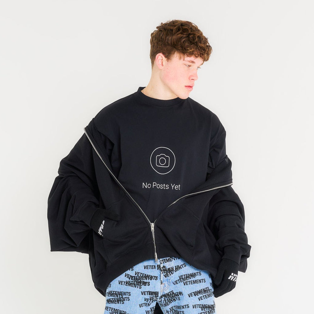 VETEMENTS No Posts Regular T-Shirt Black Detail view 2 | Gate