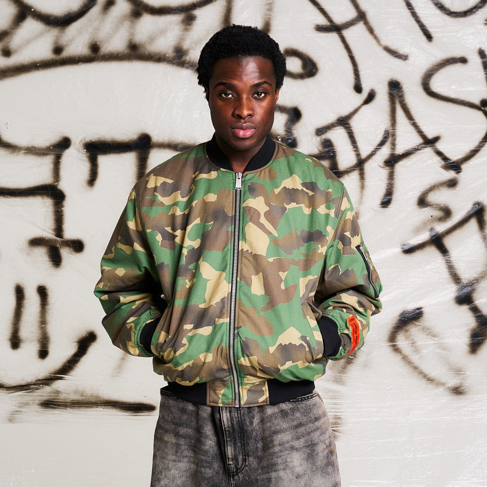 Heron Preston Canvas Bomber Camouflage Detail view 2 | Gate