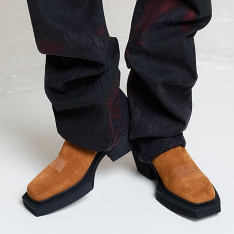 VTMNTS Neo Western Harness Ankle Boots Brown Boots Detail view 1 | Gate