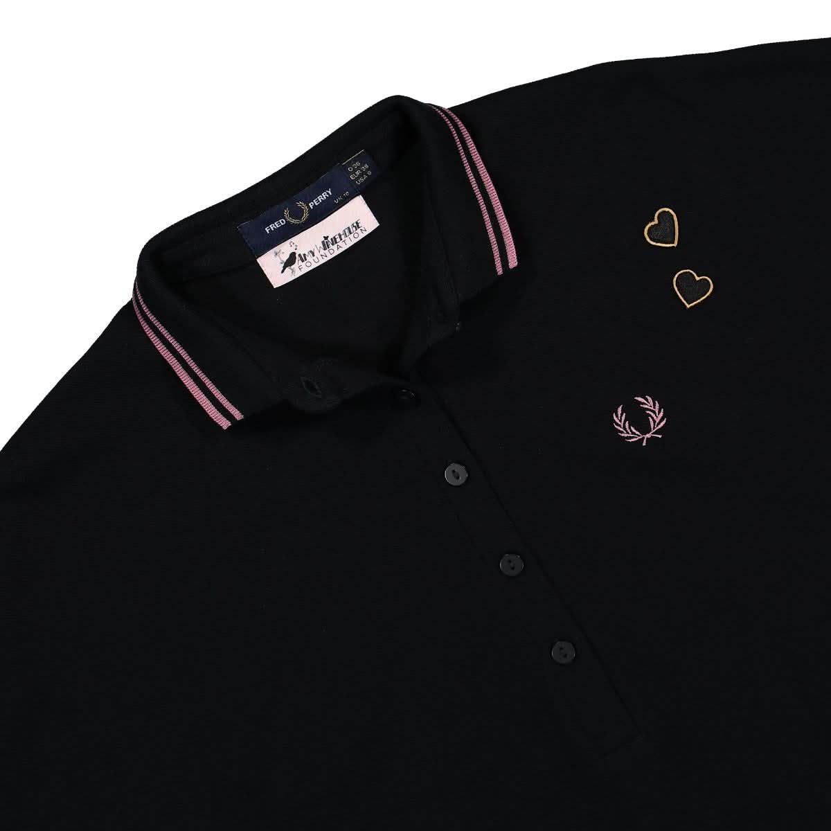 Fred Perry Tipped Pique Dress Black Detail view 4 | Gate