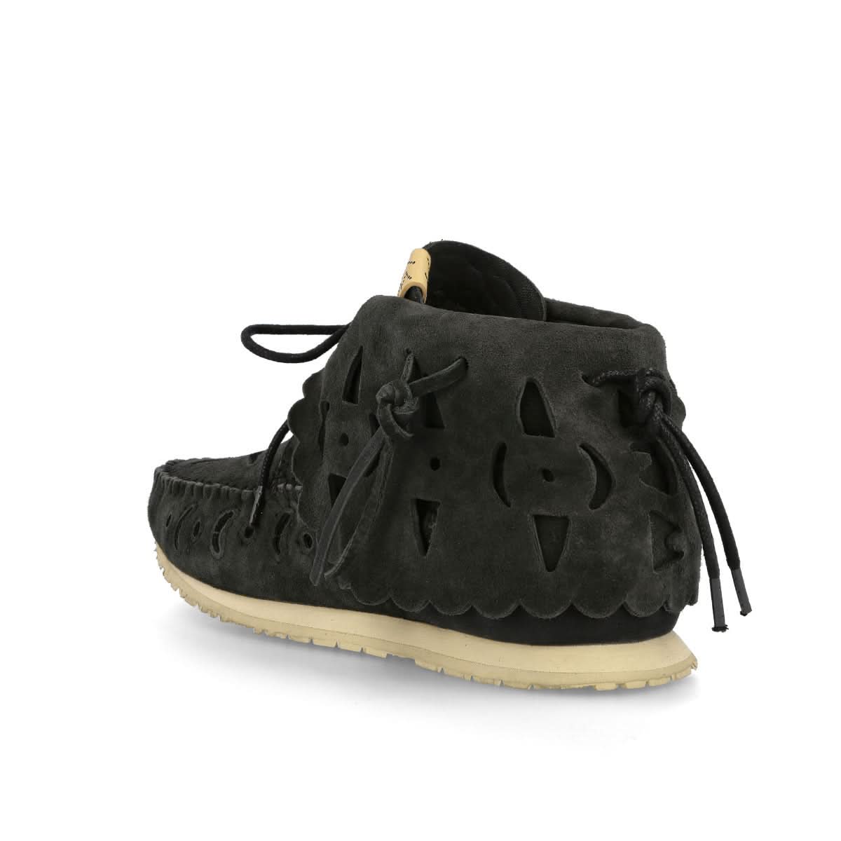 Visvim FBT Bearfoot Perf-Folk Black Lace Ups Detail view 3 | Gate