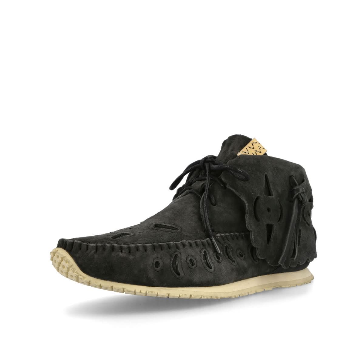 Visvim FBT Bearfoot Perf-Folk Black Lace Ups Detail view 4 | Gate