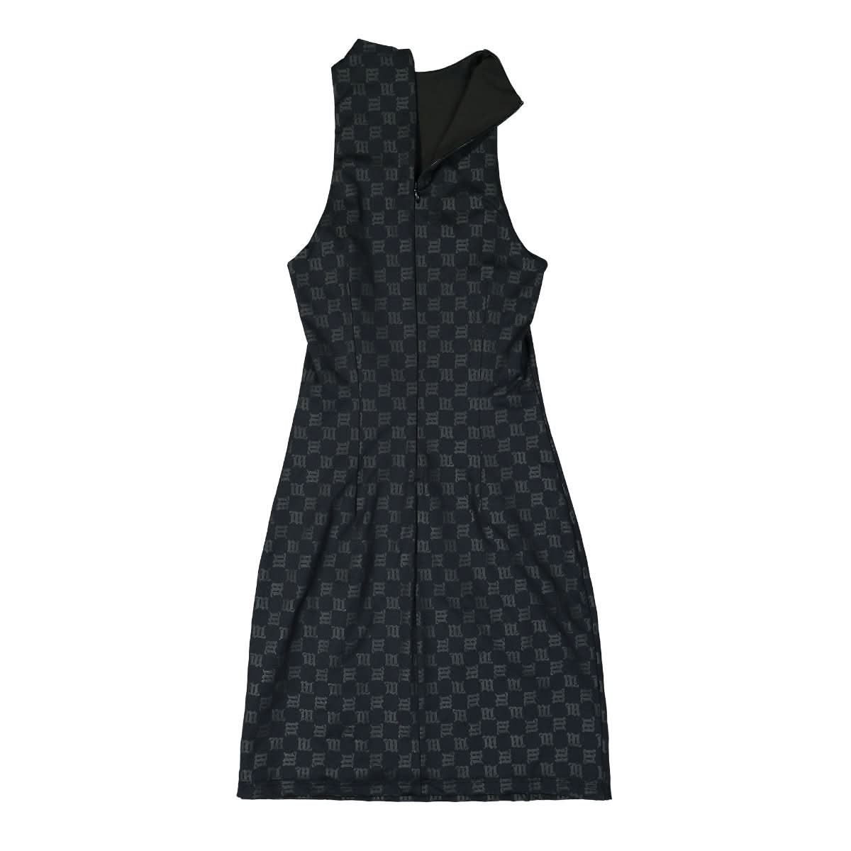 MISBHV Monogram Lara Mini Dress Black Detail view 2 | Gate