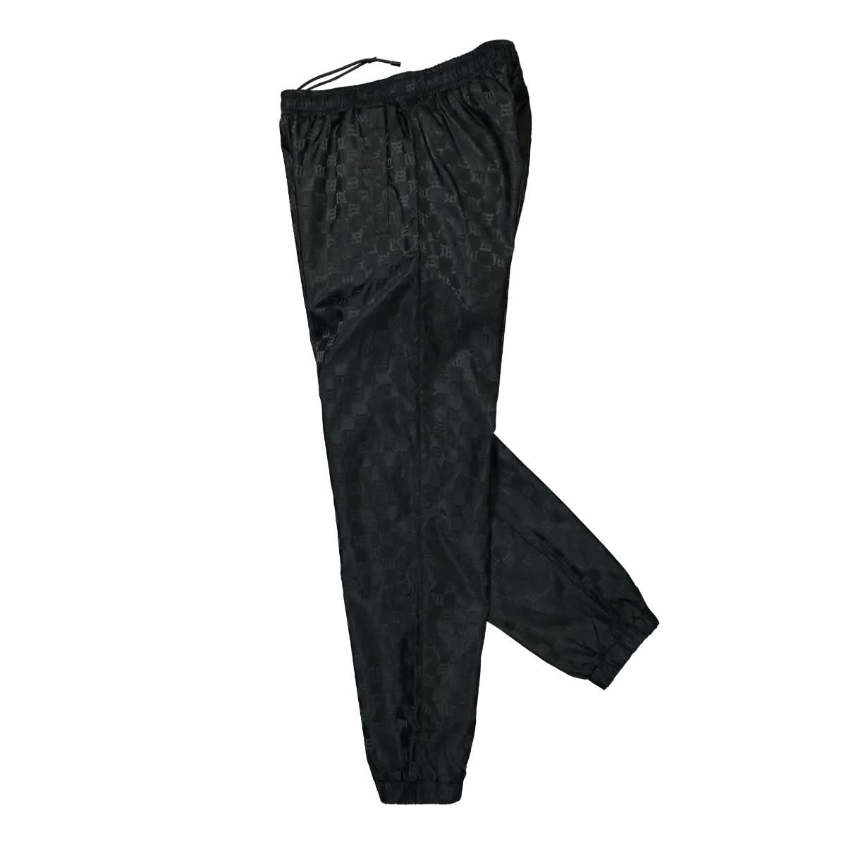 MISBHV Monogram Nylon Track Trousers Black Detail view 3 | Gate