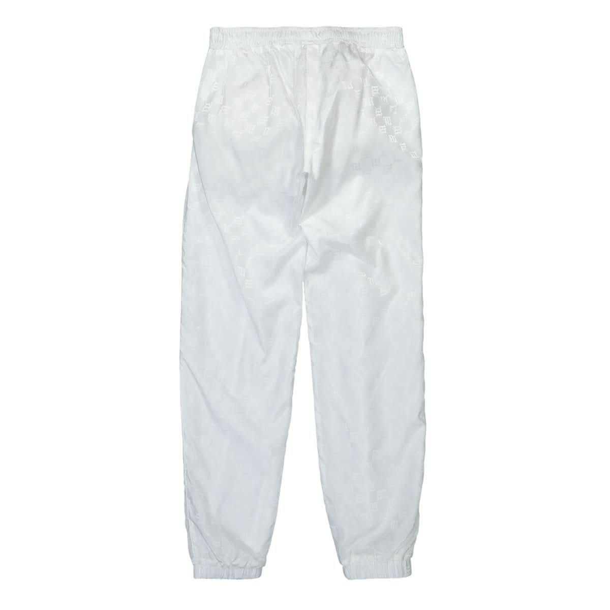 MISBHV Monogram Nylon Track Trousers White Detail view 2 | Gate