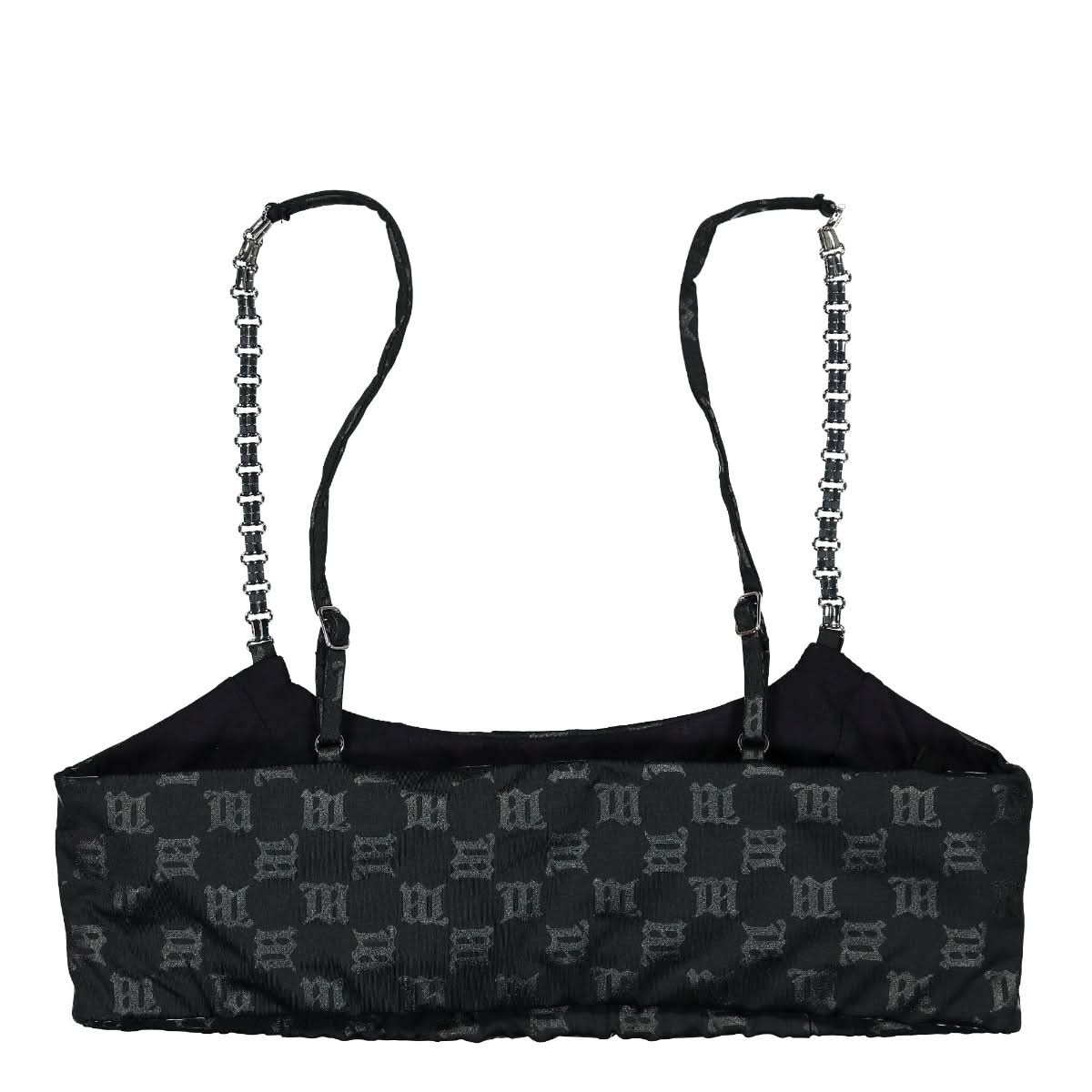 MISBHV Monogram Tyra Bralette Black Detail view 2 | Gate