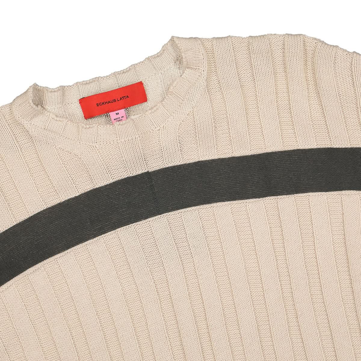 Eckhaus Latta Accordion Sweater Beige Detail view 3 | Gate