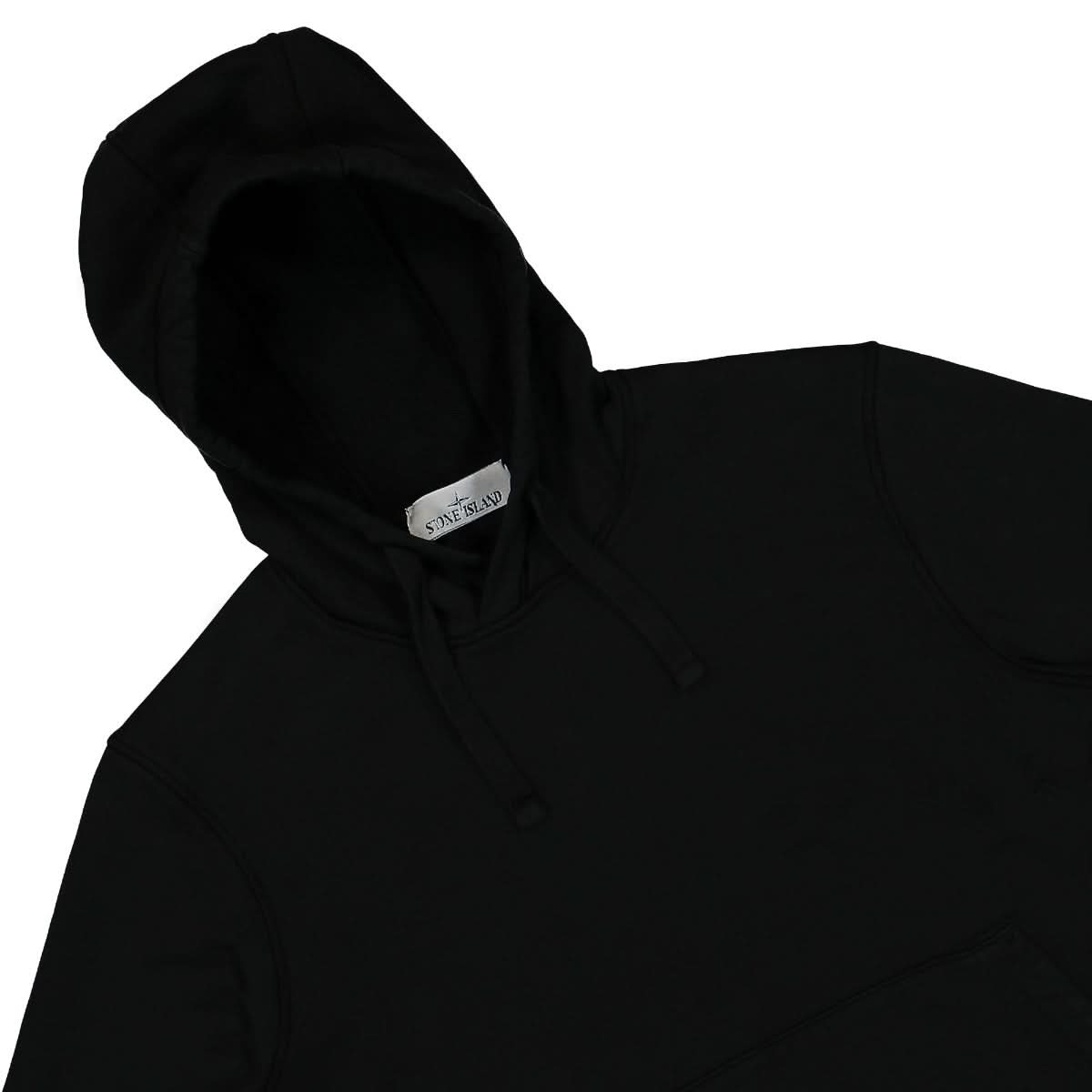 Stone Island Hooded Sweatshirt Black Detail view 3 | Gate