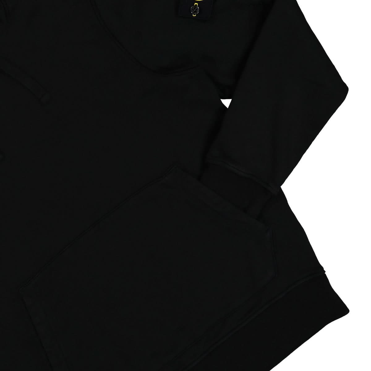 Stone Island Hooded Sweatshirt Black Detail view 4 | Gate