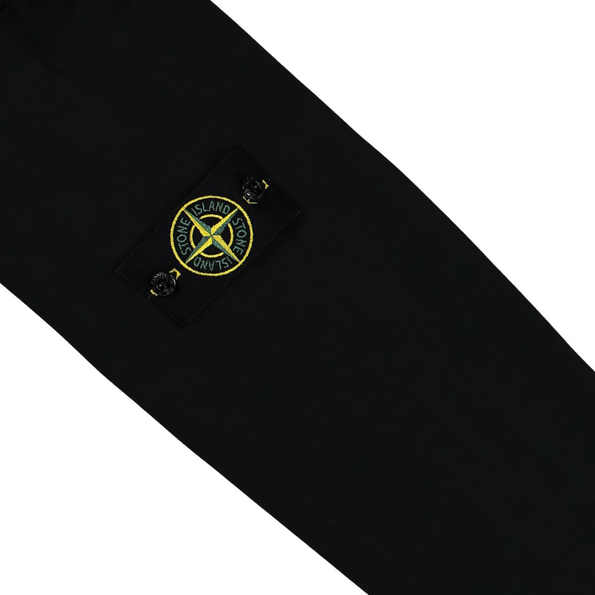 Stone Island Hooded Sweatshirt Black Detail view 5 | Gate