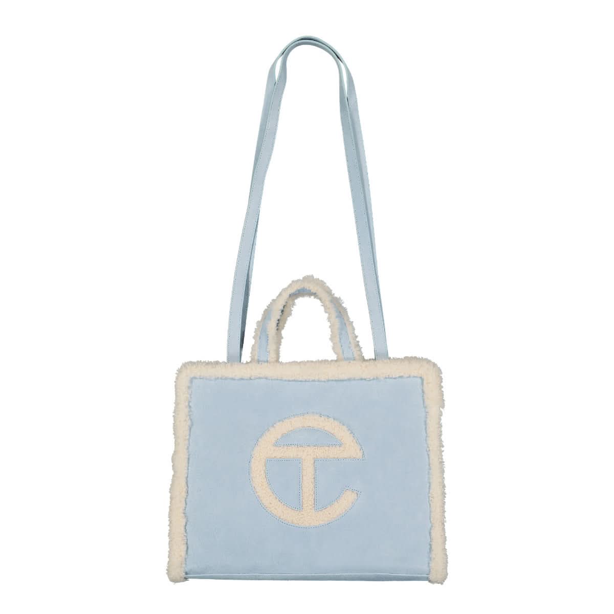 Telfar Medium Shopper Beige,Blue Detail view 1 | Gate