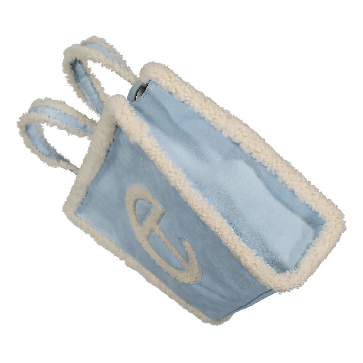 Telfar Medium Shopper Beige,Blue Detail view 4 | Gate