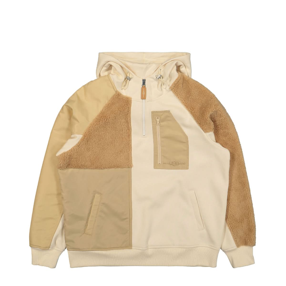 Feng Chen Wang Fleece Hoodie Brown,Beige Detail view 1 | Gate
