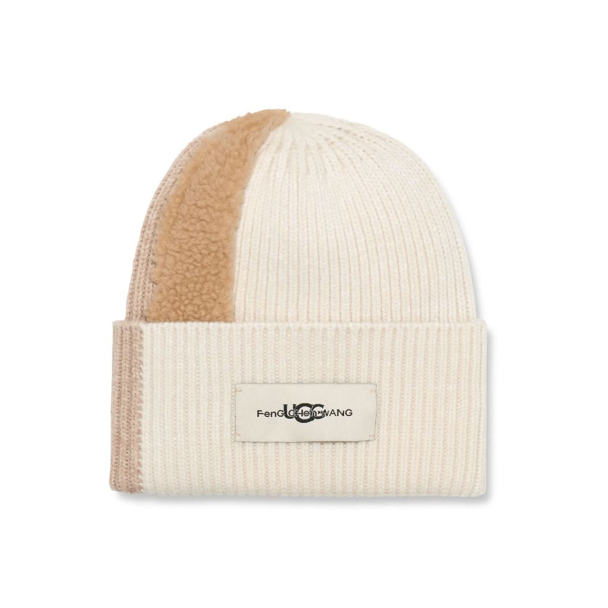 Feng Chen Wang Wool Beanie Brown,Beige Detail view 1 | Gate