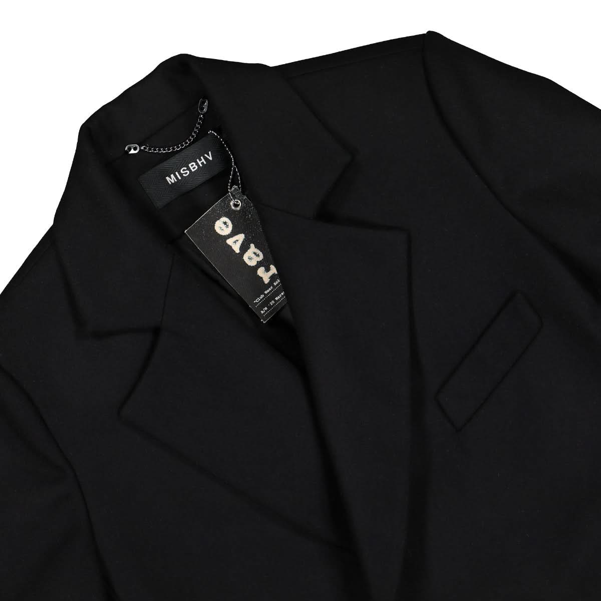 MISBHV Black CWS Wool Coat Black Detail view 3 | Gate