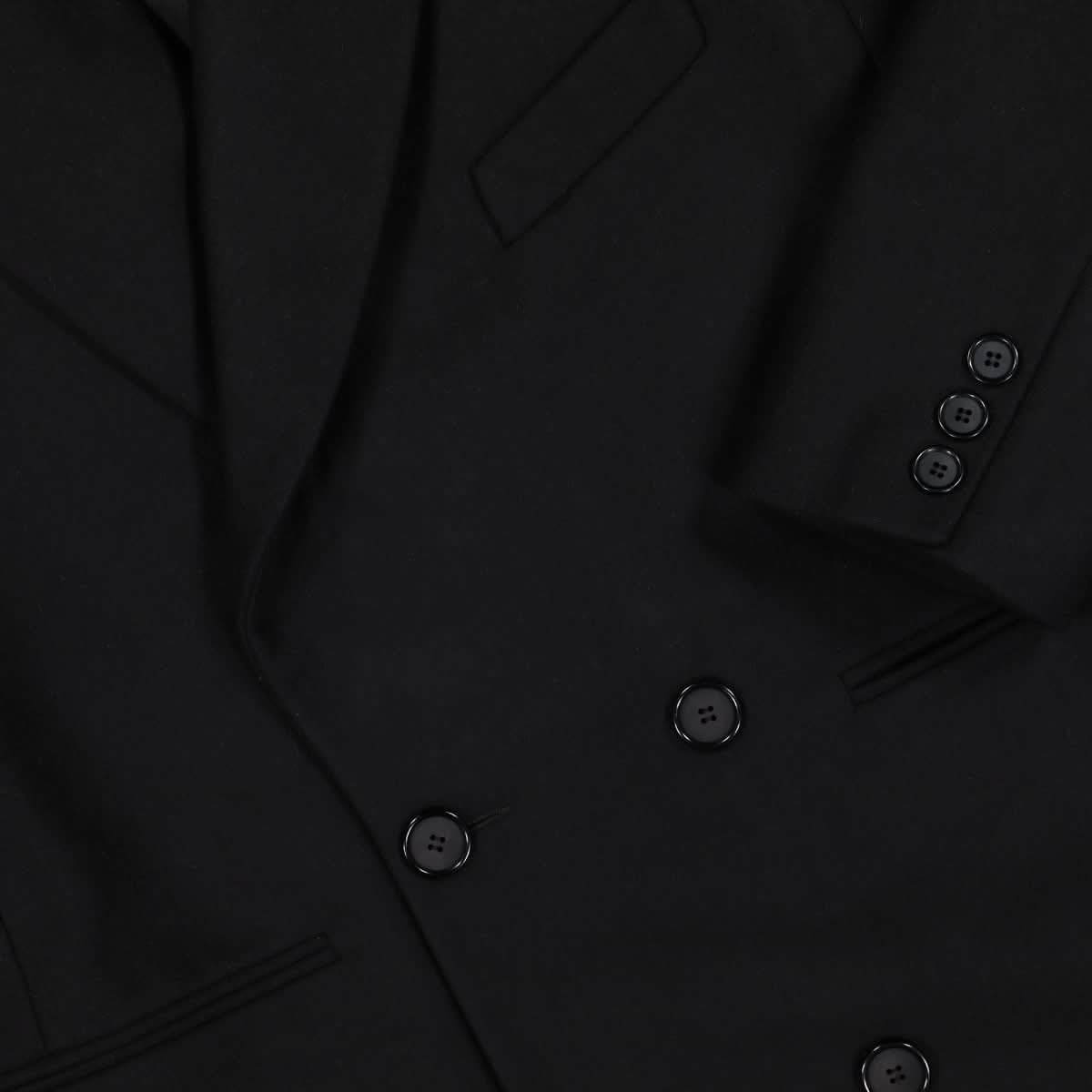 MISBHV Black CWS Wool Coat Black Detail view 4 | Gate