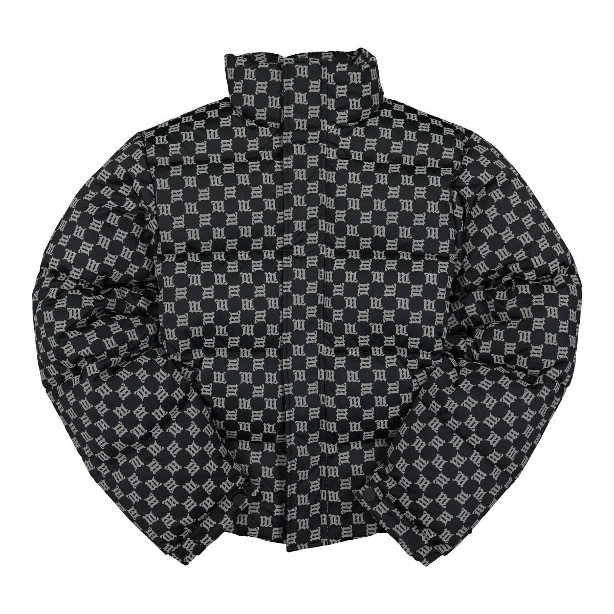 MISBHV Reflective Monogram Down Jacket Black Detail view 1 | Gate